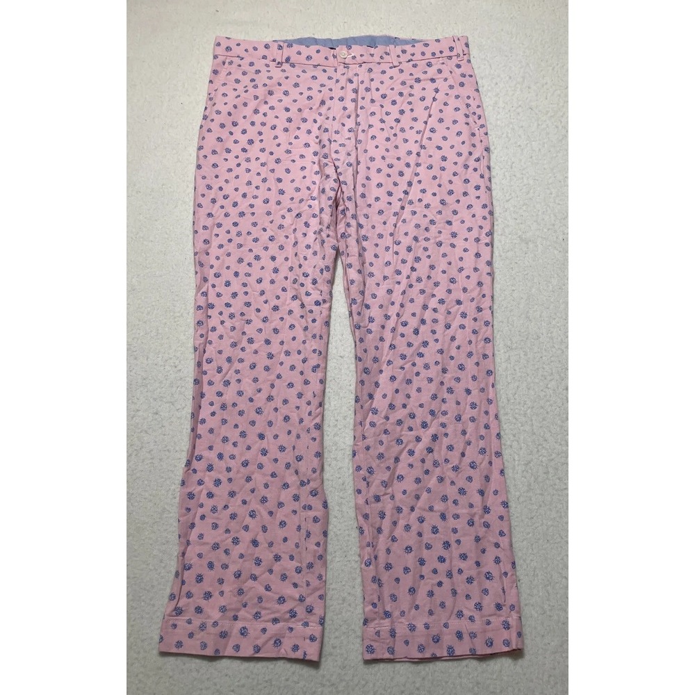 Polo Ralph Lauren Pants Womens Size 35x28 Pink Golf Ladybug Pattern Vintage